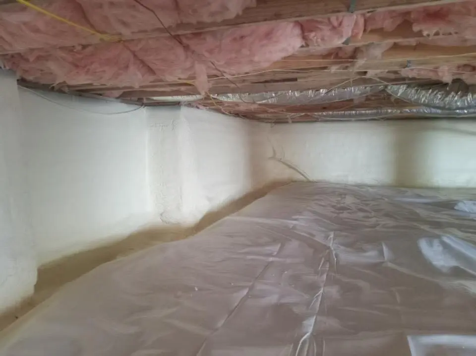 Crawl space encapsulation with closed-cell spray foam for Flat Roof Repair in Benicia